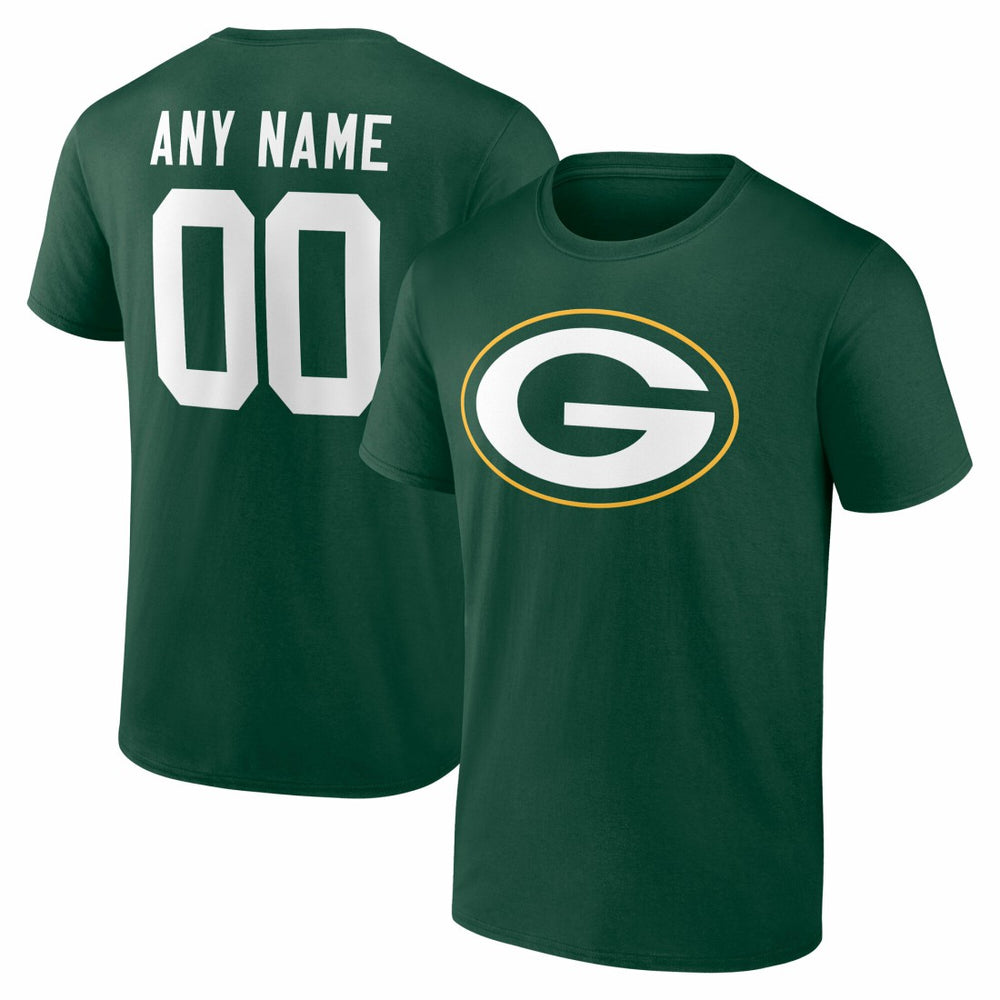 Green Bay Packers Team Authentic Personalized Name & Number T-Shirt