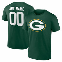 Green Bay Packers Team Authentic Personalized Name & Number T-Shirt