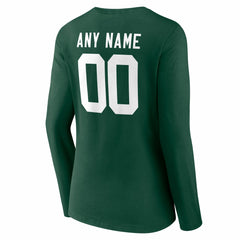 Green Bay Packers Women's Team Authentic Personalized Name & Number Long Sleeve V-Neck T-Shirt
