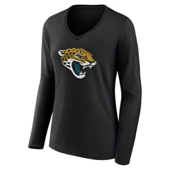 Jacksonville Jaguars Women's Team Authentic Personalized Name & Number Long Sleeve V-Neck T-Shirt