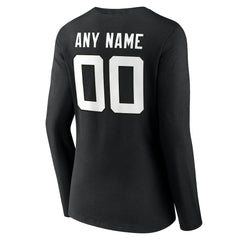 Jacksonville Jaguars Women's Team Authentic Personalized Name & Number Long Sleeve V-Neck T-Shirt