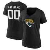 Jacksonville Jaguars Women's Team Authentic Personalized Name & Number V-Neck T-Shirt