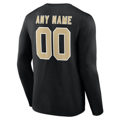 New Orleans Saints Team Authentic Personalized Name & Number Long Sleeve T-Shirt
