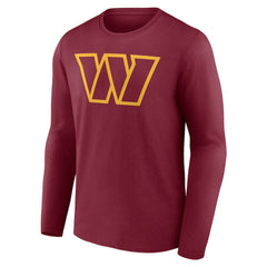 Washington Commanders Team Authentic Personalized Name & Number Long Sleeve T-Shirt