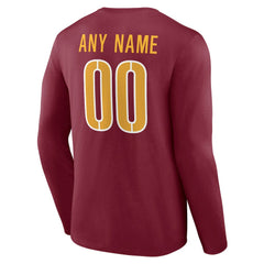 Washington Commanders Team Authentic Personalized Name & Number Long Sleeve T-Shirt
