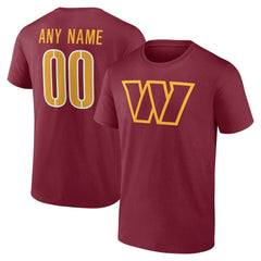 Washington Commanders Team Authentic Personalized Name & Number T-Shirt