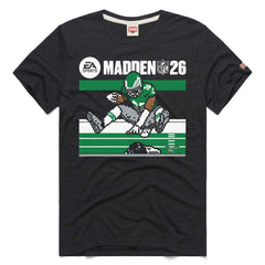 Philadelphia Eagles Saquon Barkley Homage Unisex Madden NFL '26 Retro Cover Tri-Blend T-Shirt