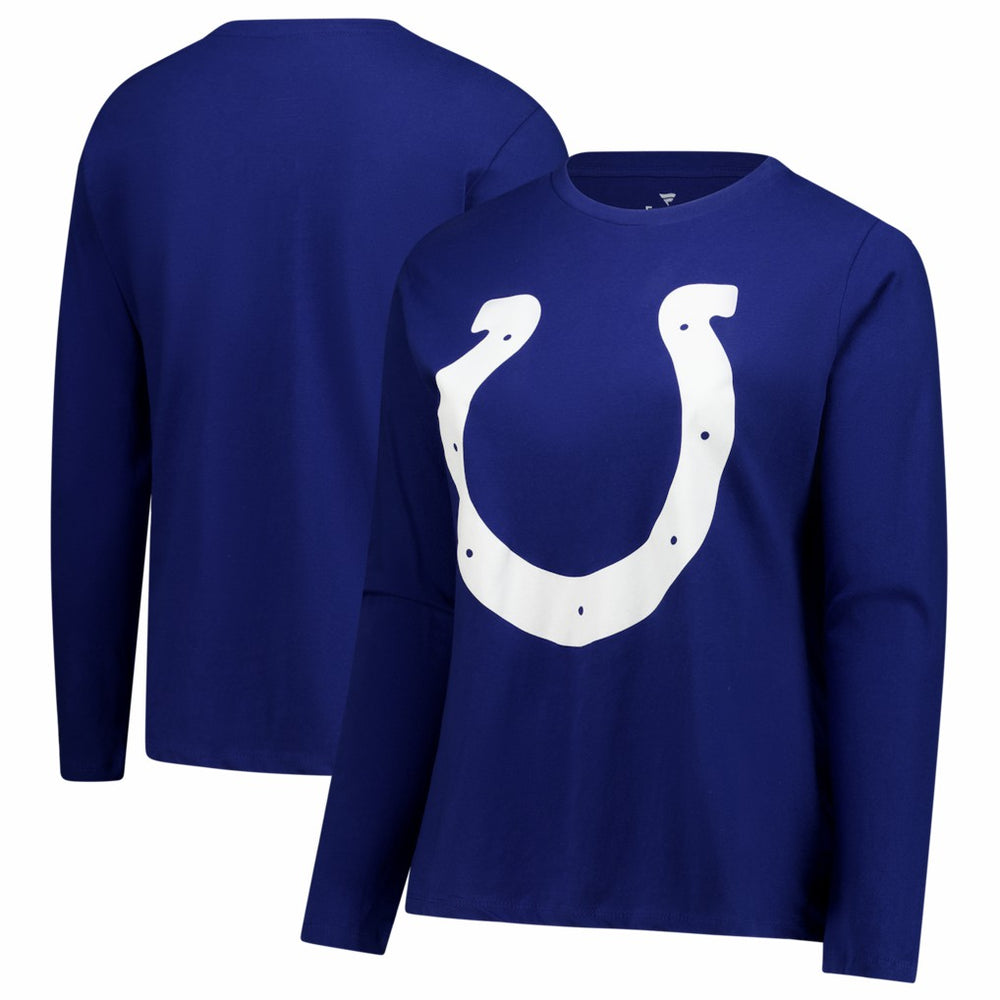Indianapolis Colts Fanatics Women's Plus Size Scoop Neck Long Sleeve T-Shirt
