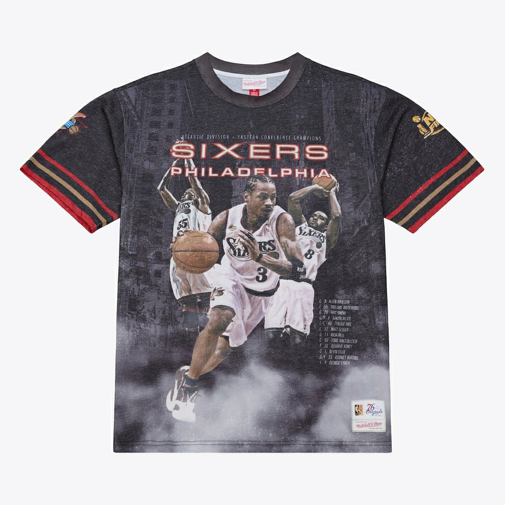 Philadelphia 76ers Hardwood Classics Originals Collection 2000-2001 Team Roster T-Shirt Online