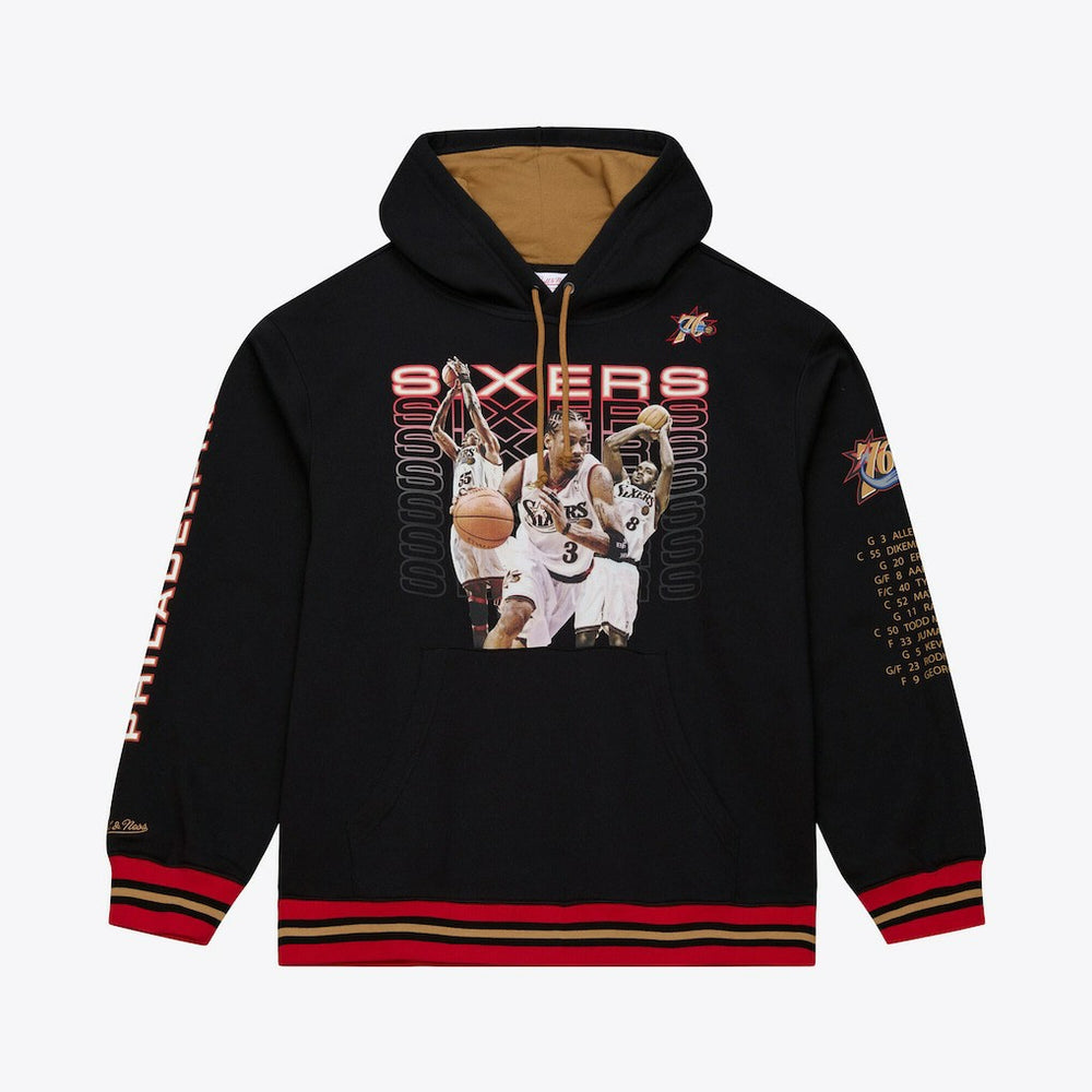 Philadelphia 76ers Hardwood Classics Originals Collection 2000-2001 Team Roster Fleece Hoodie Online