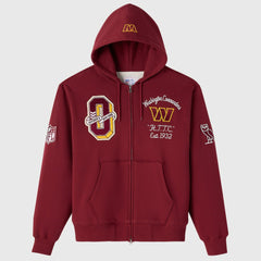 Washington Commanders OVO x NFL Unisex Full-Zip Waffle-Lined Hoodie