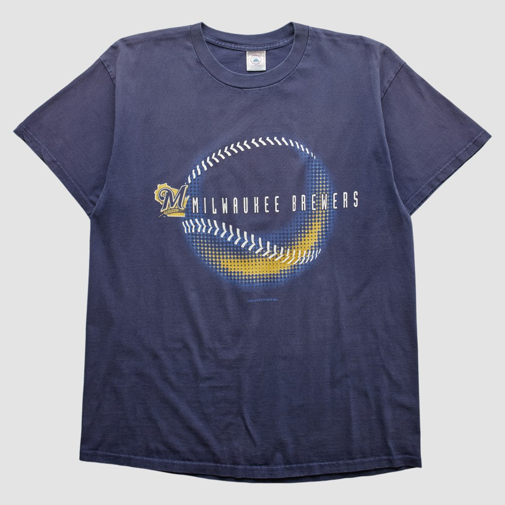 Milwaukee Brewers Logo Athletic 2001 T-shirt | MLB Shop