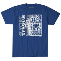 Clayton Kershaw Los Angeles Dodgers BreakingT Unisex GOAT List T-Shirt | MLB New