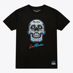 Miami Marlins Mitchell & Ness Women's Sugar Skull Boxy T-Shirt | MLB Discount