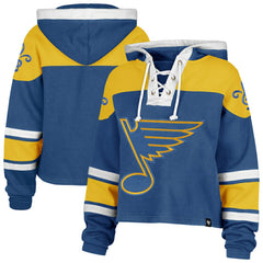 St. Louis Blues '47 Women's Cropped Lacer Hoodie Sale