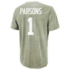 Green Bay Packers Micah Parsons Majestic Threads Mineral Wash Name & Number T-Shirt