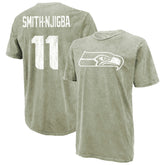 Seattle Seahawks Jaxon Smith-Njigba Majestic Threads Mineral Wash Name & Number T-Shirt