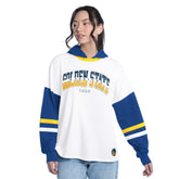 Golden State Warriors G-III 4Her by Carl Banks Women's Key Player Oversized Hooded Long Sleeve T-Shirt sale On Sale