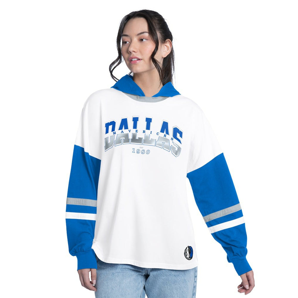 Dallas Mavericks G-III 4Her by Carl Banks Women's Key Player Oversized Hooded Long Sleeve T-Shirt sale Online