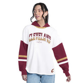 Cleveland Cavaliers G-III 4Her by Carl Banks Women's Key Player Oversized Hooded Long Sleeve T-Shirt sale Online