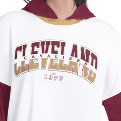 Cleveland Cavaliers G-III 4Her by Carl Banks Women's Key Player Oversized Hooded Long Sleeve T-Shirt sale Online