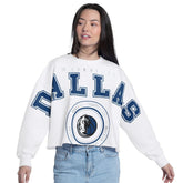 Dallas Mavericks G-III 4Her by Carl Banks Women's Bleachers Cropped French Terry Sweatshirt sale For Sale