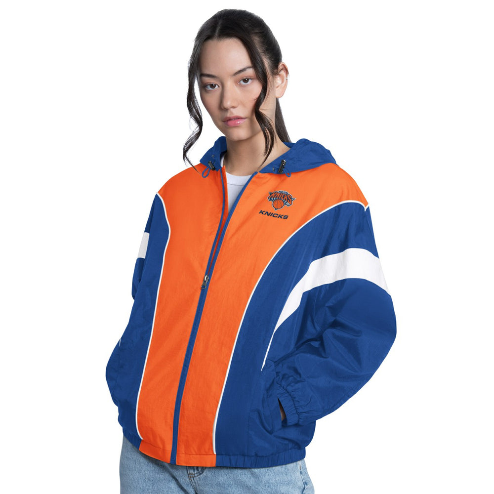 New York Knicks G-III 4Her by Carl Banks Women's Quarterback Lightweight Oversized Full-Zip Jacket Discount