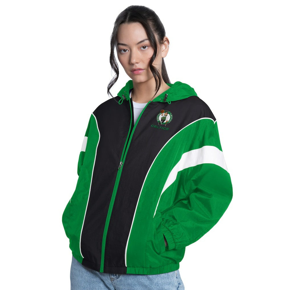Boston Celtics G-III 4Her by Carl Banks Women's Quarterback Lightweight Oversized Full-Zip Jacket Discount