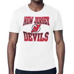 New Jersey Devils Starter Comic Style Team Graphic T-Shirt On Sale