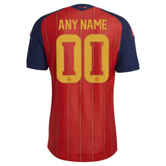 Spain National Team FIFA x World Cup 2026 Home On Field Custom Jersey Red - Adidas