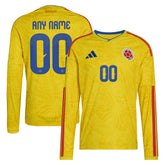Colombia National Team FIFA x World Cup 2026 Home Replica Long Sleeve Custom Jersey Yellow - Adidas