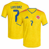 Luis Diaz Colombia National Team 2026 Home Jersey Yellow - Adidas