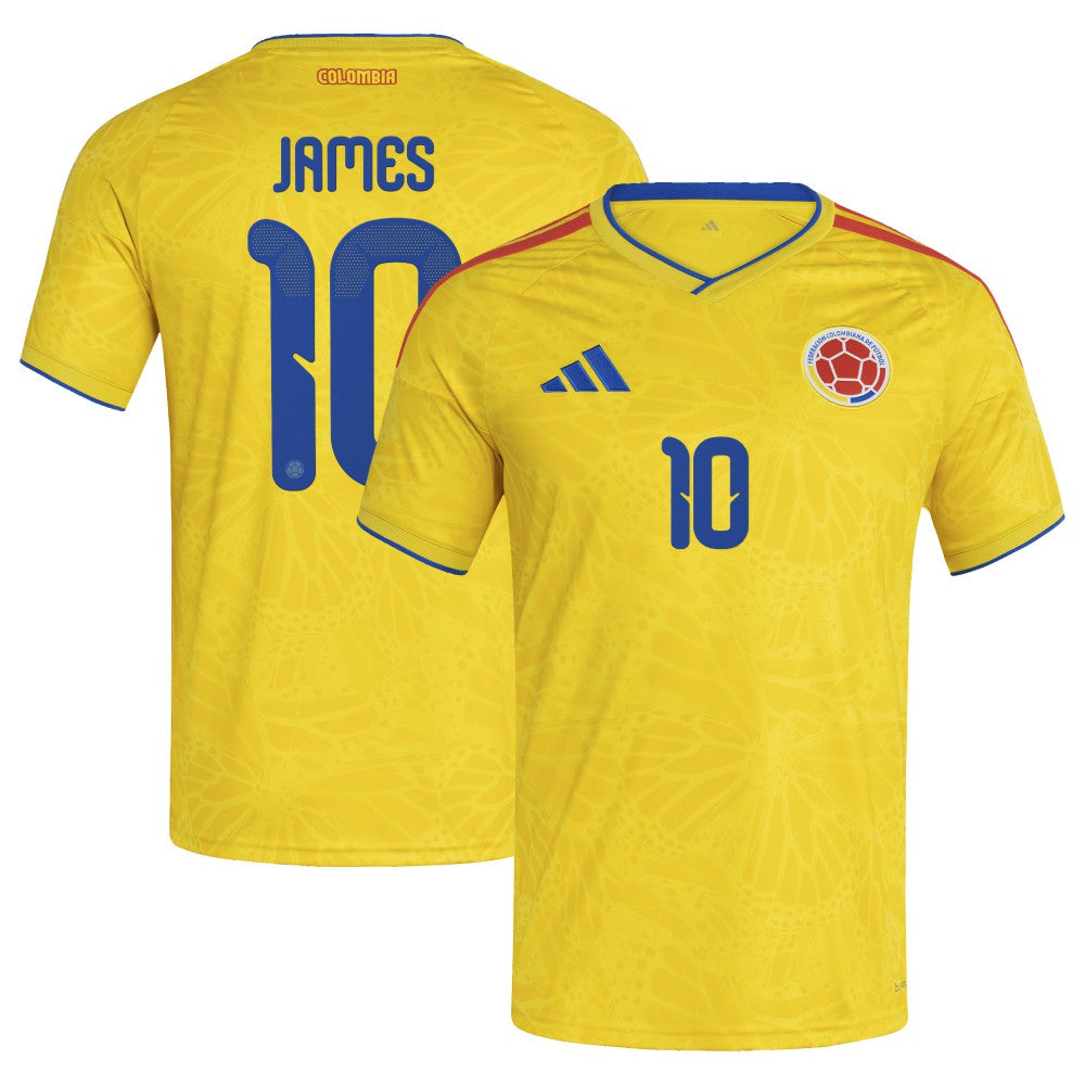 James Rodriguez Colombia National Team 2026 Home Replica Jersey Yellow - Adidas