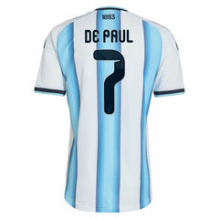 Rodrigo De Paul Argentina National Team 2026 Home Jersey White - Adidas