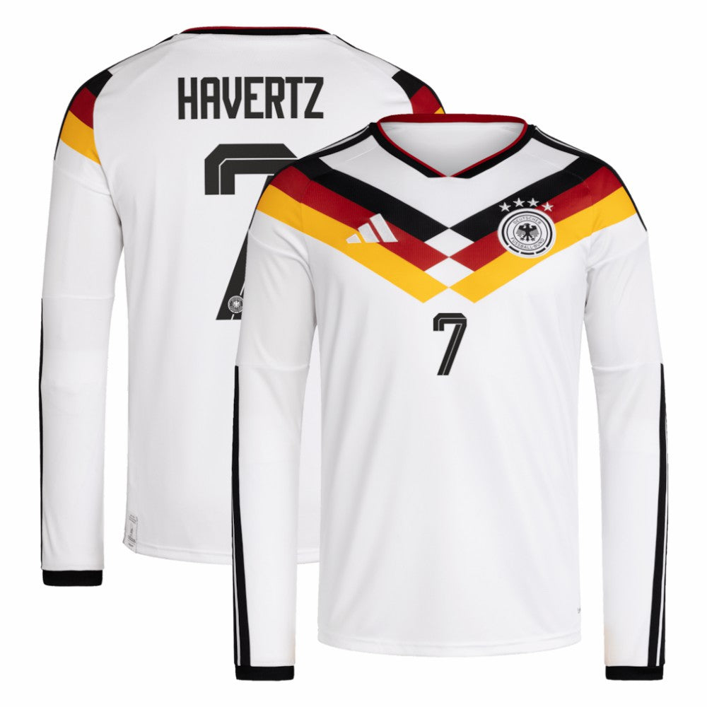 Kai Havertz Germany National Team 2026 Home Replica Long Sleeve Jersey White - Adidas