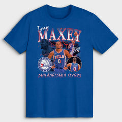 Tyrese Maxey Philadelphia 76ers Player Collage T-Shirt Discount