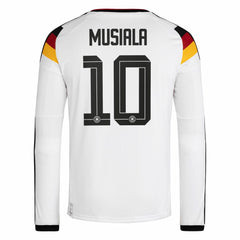 Jamal Musiala Germany National Team 2026 Home Replica Long Sleeve Jersey White - Adidas