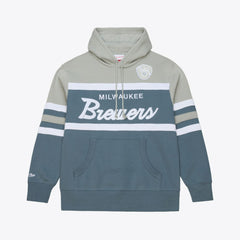 Milwaukee Brewers Mitchell & Ness Cooperstown Collection Thunderstorm Head Coach Hoodie | MLB US