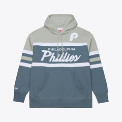 Philadelphia Phillies Mitchell & Ness Cooperstown Collection Thunderstorm Head Coach Hoodie | MLB New