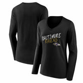 Baltimore Ravens Women's Hustle Long Sleeve V-Neck T-Shirt