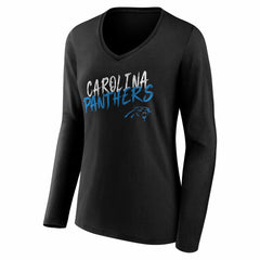 Carolina Panthers Women's Hustle Long Sleeve V-Neck T-Shirt