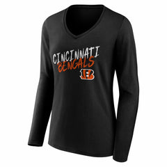Cincinnati Bengals Women's Hustle Long Sleeve V-Neck T-Shirt