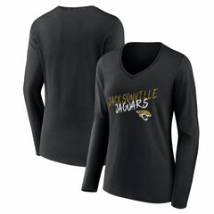 Jacksonville Jaguars Women's Hustle Long Sleeve V-Neck T-Shirt
