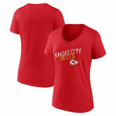 Kansas City Chiefs Women's Hustle V-Neck T-Shirt