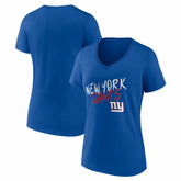 New York Giants Women's Hustle V-Neck T-Shirt