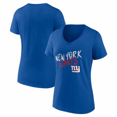 New York Giants Women's Hustle V-Neck T-Shirt