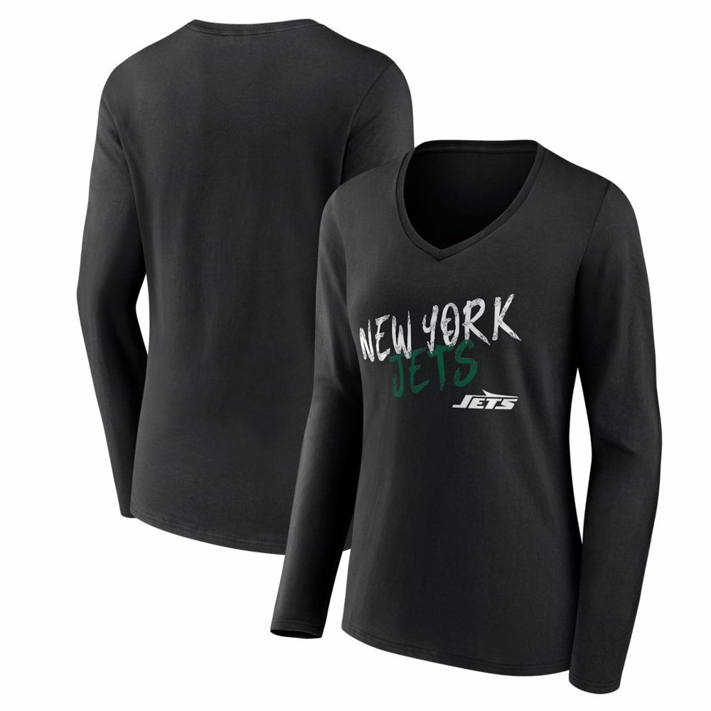 New York Jets Women's Hustle Long Sleeve V-Neck T-Shirt
