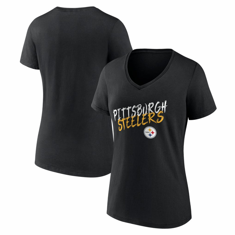 Pittsburgh Steelers Women's Hustle V-Neck T-Shirt