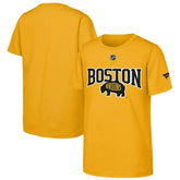 Boston Bruins Fanatics Youth 2026 NHL Stadium Series Authentic Locker Room T-Shirt For Sale