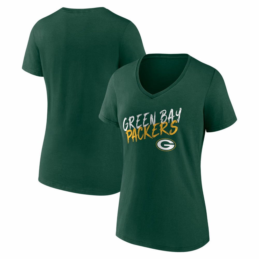 Green Bay Packers Women's Hustle V-Neck T-Shirt
